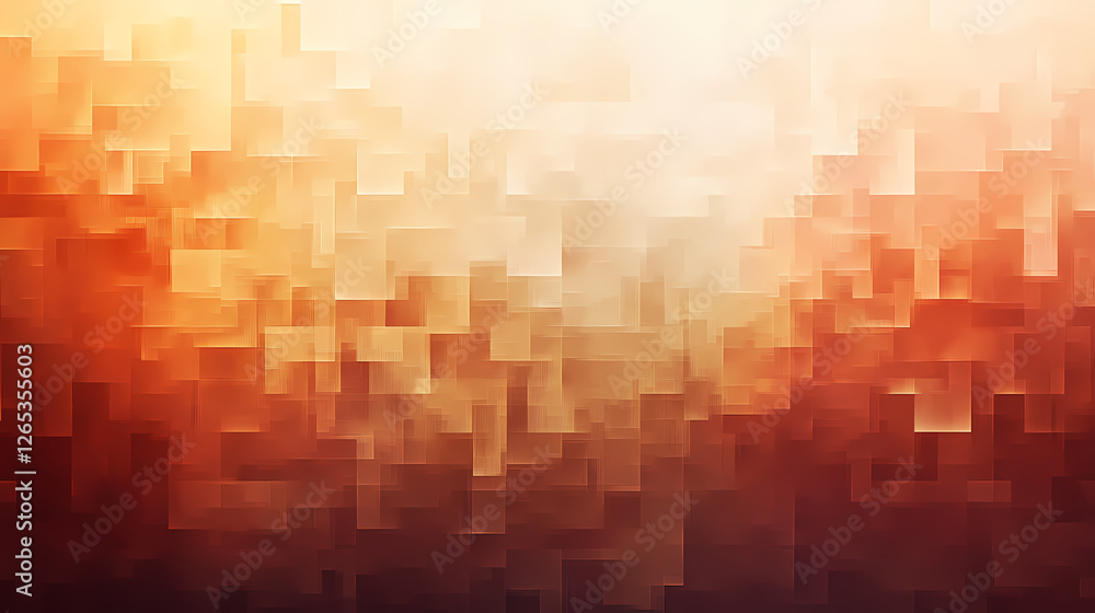 Poster abstract warm gradient squares pattern