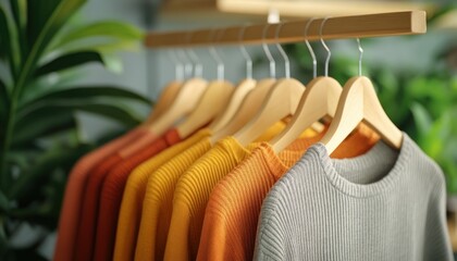 Explore sustainable fashion with our Hanger with organic cotton dresses in a store Discover eco-friendly styles, natural fabrics and ethically sourced materials for conscious consumers Embrace