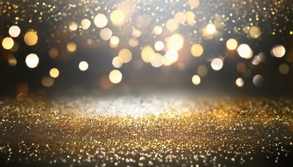 abstract glitter silver and gild lights background de focused