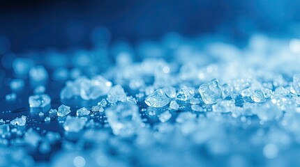 Stunning Blue Ice Crystals Background Image