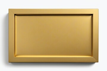 a close up of a golden picture frame on a white wall