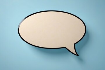 a close up of a speech bubble on a blue background