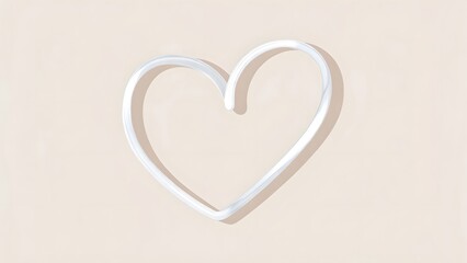 Obraz premium Creative heart-shaped design digital art minimalist style soft colors abstract background for emotional expressions