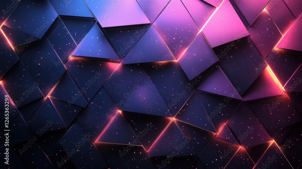 Poster colorful geometric patterns create a mesmerizing visual experience in a vibrant digital artwork feat