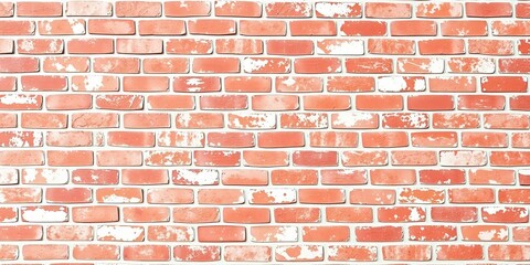 Fototapeta premium Distressed Red Brick Wall Texture: Perfect for Grunge Backgrounds