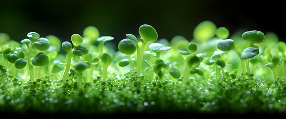 Close Up View Of Sprouting Plants