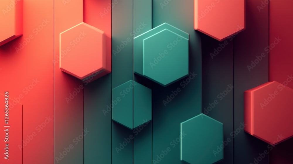 Poster dynamic interplay of geometric shapes and colors on textured background during contemporary design e