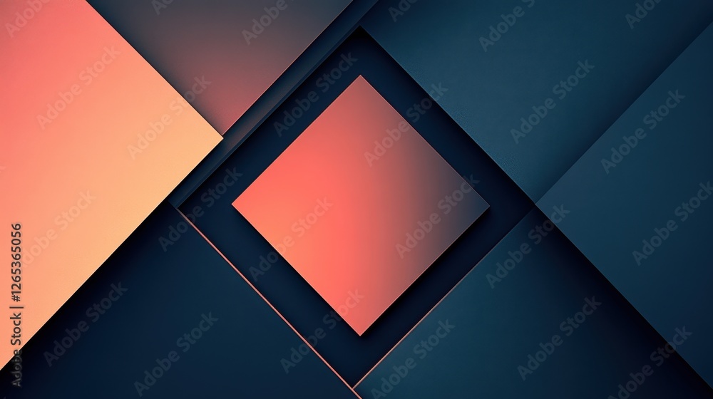 Aufkleber geometric abstraction provides a captivating interplay of color and shape in modern design