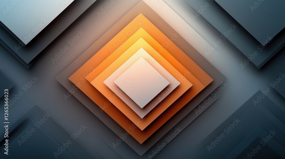 Poster layers of abstraction merge to create a vibrant display of color and shape in modern design