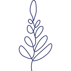 abstract plants one line