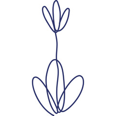 abstract plants one line