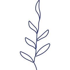 abstract plants one line