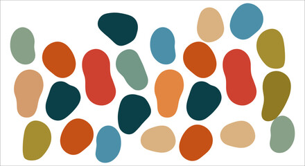 Decorative colorful abstract blobs elements, Organic colorful blob shapes, Abstract colorful geometric shape, Bright abstract organic shapes collection, Vibrant organic blob shapes vector illustration