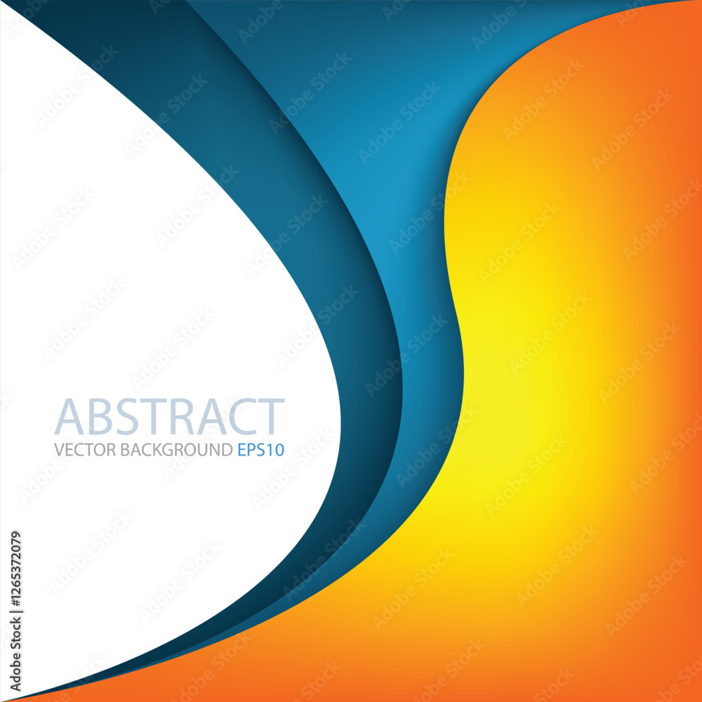 Poster graphic vector curve line overlap background for text and message design

