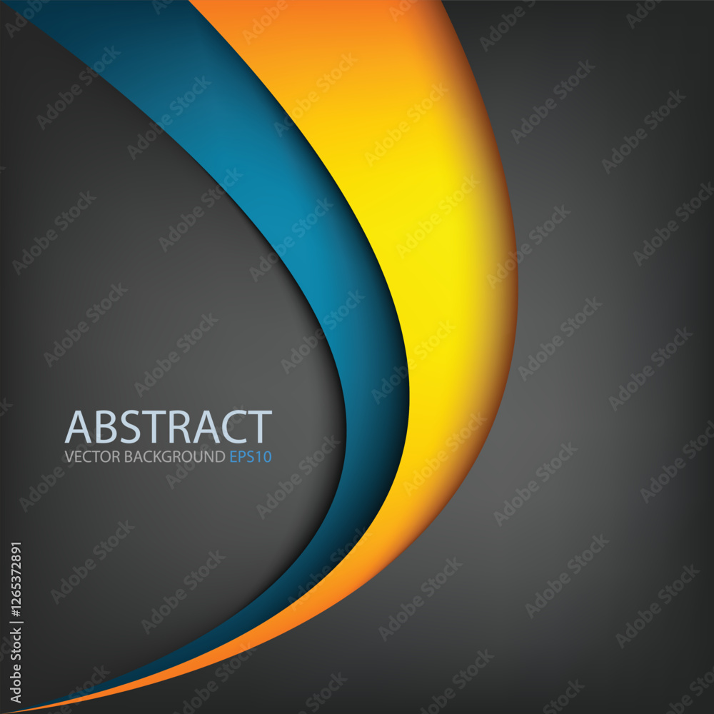 Poster graphic vector curve line overlap background for text and message design
