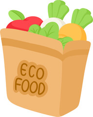 illustration eco food bag