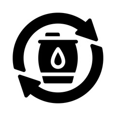 recycling glyph icon