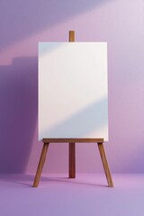Modern Artboard Stand with Purple Backdrop