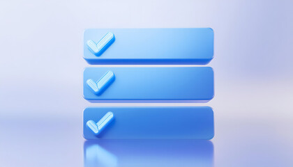 To-do list vector icon illustration in blue and white for productivity concept