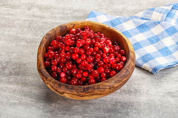 Ripe sweet wild organic cowberry