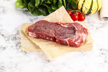 Raw rib eye beef premium steak