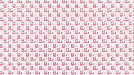 子猫と毛糸のイラストパターン　かわいい背景