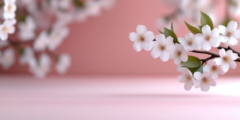 Obraz premium Blossoming cherry flowers tranquil setting nature photography soft colors close-up view symbol of renewal