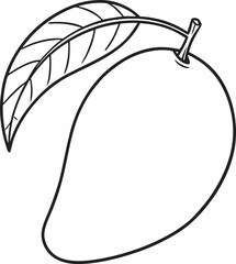 vector illustration of a mango  on a white background