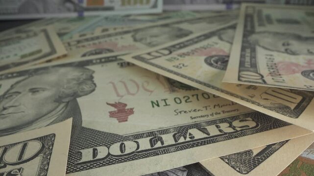 Sad, cry dollar character animation of the USA money. Dollar financial crisis, economic depression concept. Benjamin Franklin on hundred dollar bill usd. Facial expressions of United States president