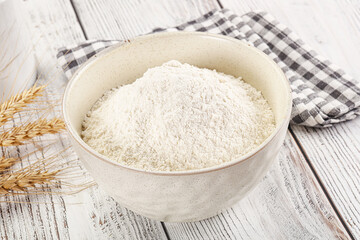 Wheat flour heap for bake