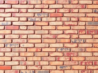 Obraz premium Textured Brick Wall: Glazed Geometric Pattern