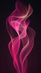 Obraz premium Abstract Red Flowing Lines, Speed and Movement Effect On Black, Radiant Light Source Illustration