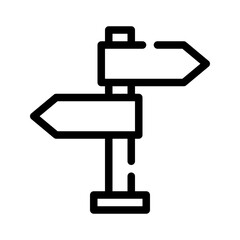 crossroads line icon