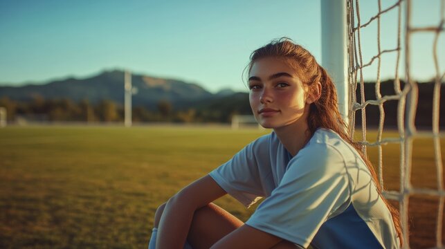 woman playing soccer