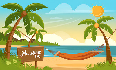 Fototapeta premium Mauritius Day, Celebrating. Mauritius Day Poster, Mauritius Day Banner, Mauritius Day Story
