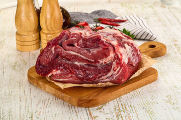 Raw beef meat for cooking