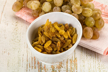 Sweet dry yellow honey raisin