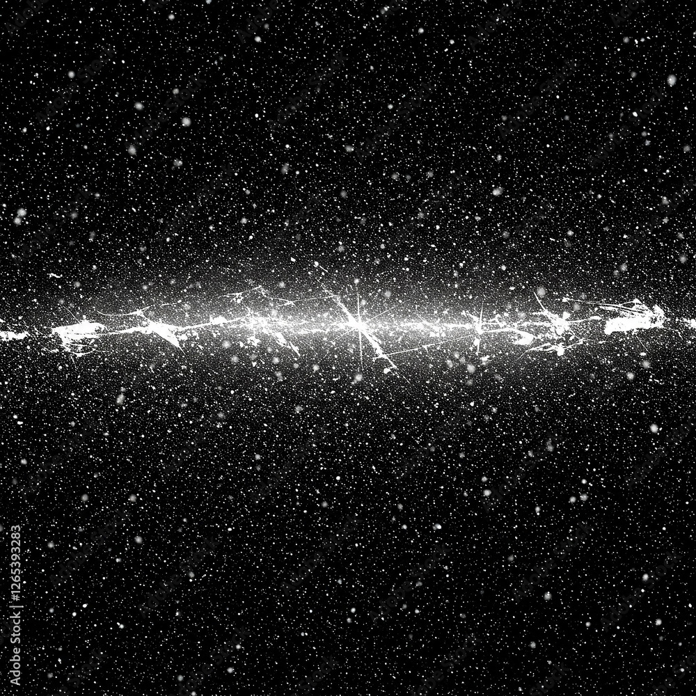 Wall mural abstract black background with stars. distressed white grainy texture with dust overlay textured. gr
