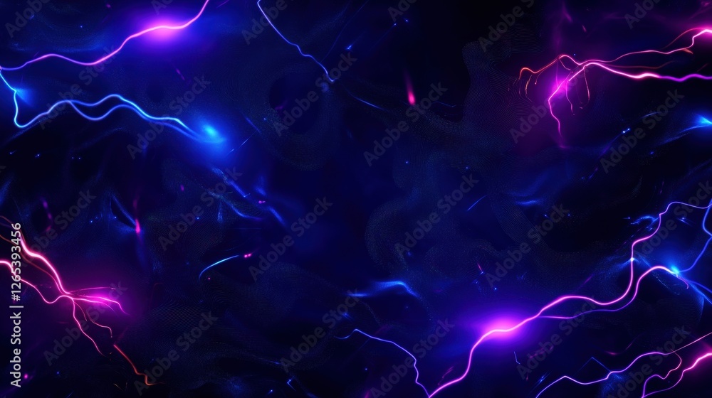 Poster a mesmerizing abstract background featuring electric blue and vibrant pink lines, creating a dynamic