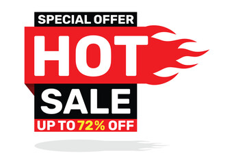 Fototapeta premium Hot sale for 72 percent coloring discount white background.