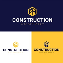 construction logo design vector, real estate logo.