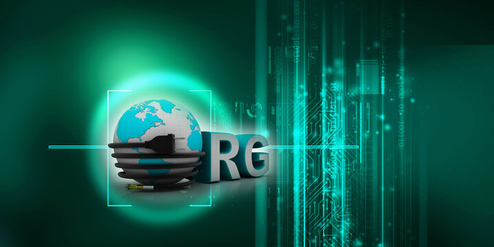 

3d illustration Internet domain org With optical cable connected mouse

