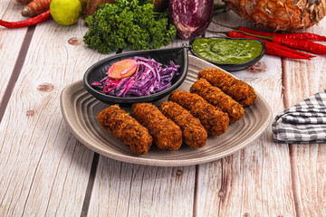 Indian minced meat kebab kofta