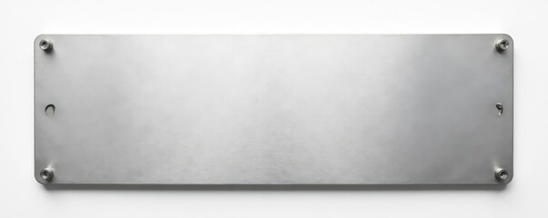 Metal plate on a clean and simple white surface, white, minimal, metal plate