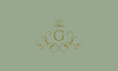 Elegant emblem logo with exquisite letter G. Business monogram emblem icon, symbol. Vector illustration.