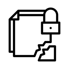 lock line icon