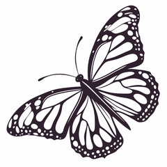 creative silhouette butterfly icon vector illustration
