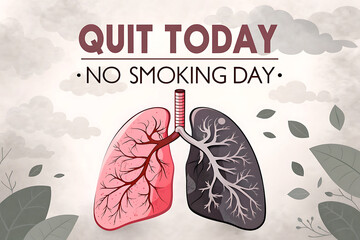 Healthy Lungs - No Smoking Day,  Poster, Banner, Post, Story, 
