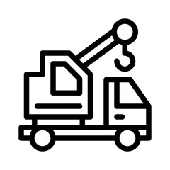 crane line icon