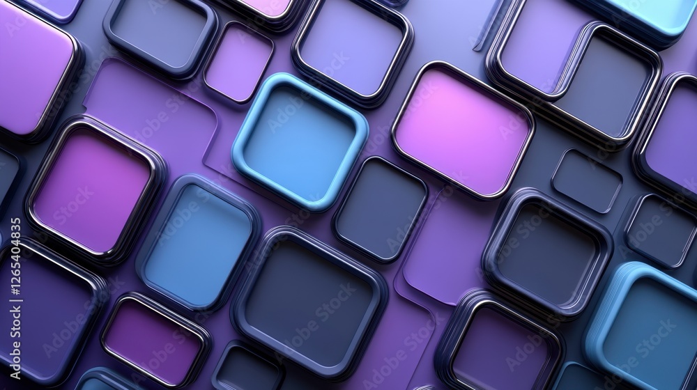 Poster modern tech-inspired abstract background with a lavender and cerulean gradient base. add interconnec